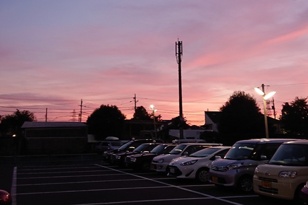 夕日を思わずパシャリ（交通）